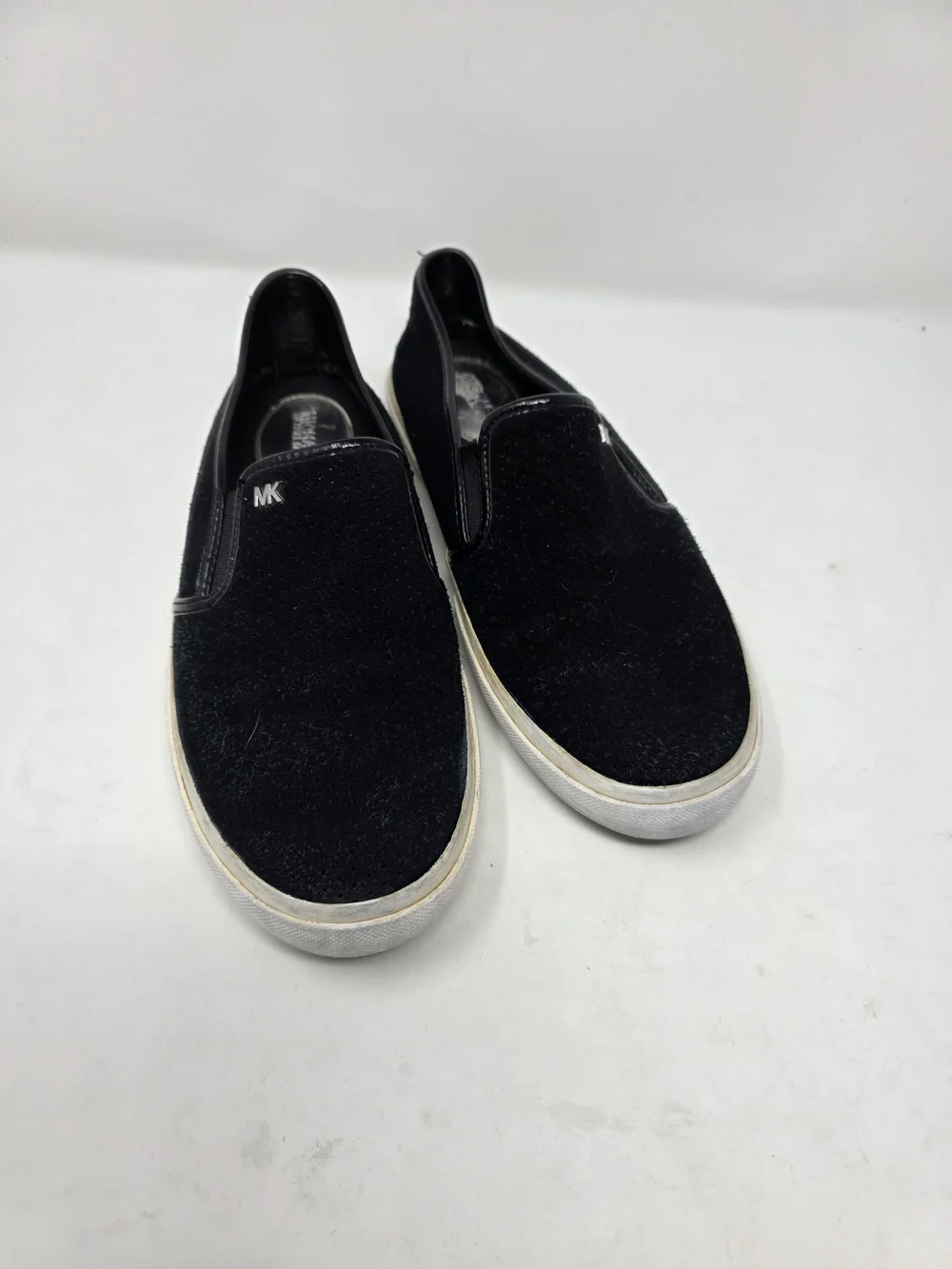 Michael Kors Black Slip On Sneakers Women’s 8M Suede Leather Upper